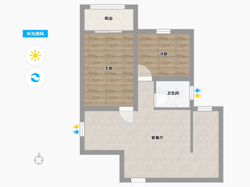 广东省-深圳市-南海城中心-50.25-户型库-采光通风