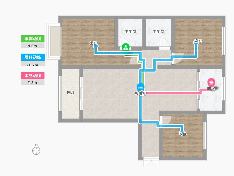 山西省-晋城市-宏厦泽苑-101.60-户型库-动静线