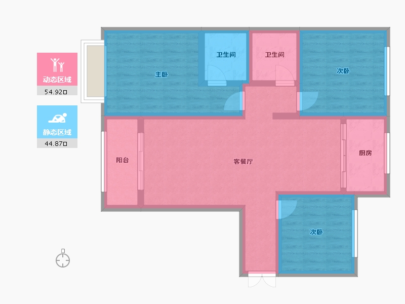 山西省-晋城市-宏厦泽苑-101.60-户型库-动静分区