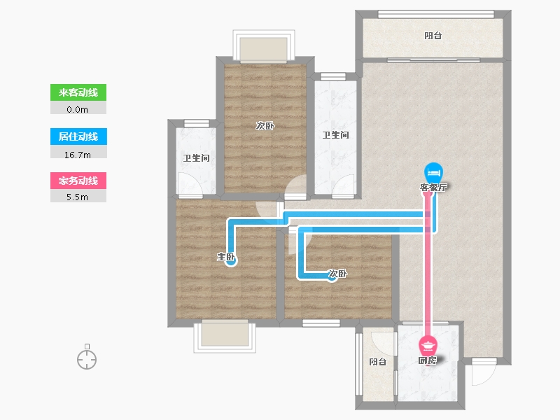 广东省-深圳市-金叶茗苑-93.95-户型库-动静线