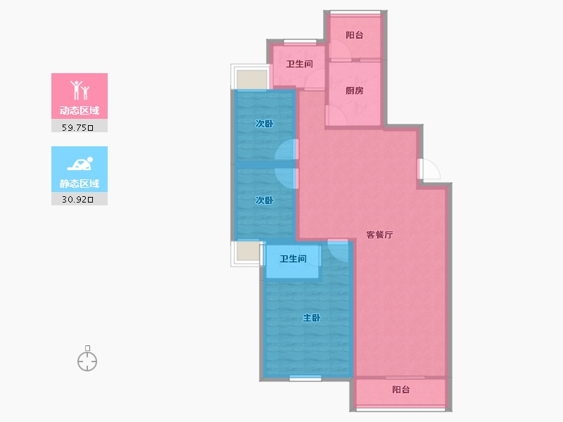 广东省-深圳市-荔雅居-80.74-户型库-动静分区