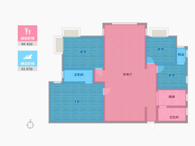 广东省-深圳市-俊景豪园-126.41-户型库-动静分区