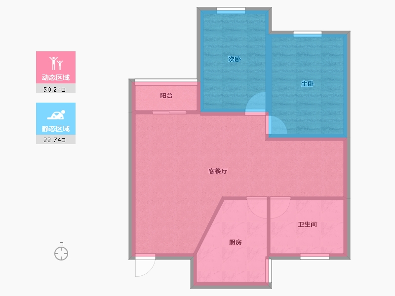 广东省-深圳市-桑达苑-65.51-户型库-动静分区