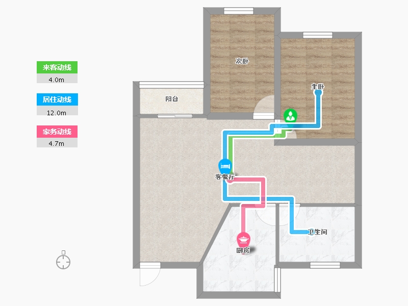 广东省-深圳市-桑达苑-65.51-户型库-动静线