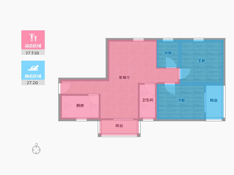 广东省-深圳市-时代骄子大厦-56.90-户型库-动静分区