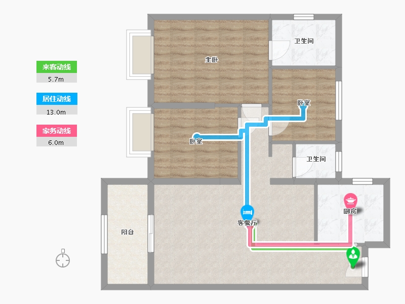 湖北省-随州市-御景天城住宅小区-94.00-户型库-动静线