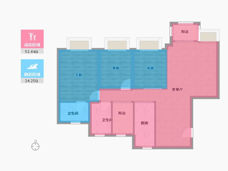 广东省-深圳市-裕盛华庭-78.52-户型库-动静分区