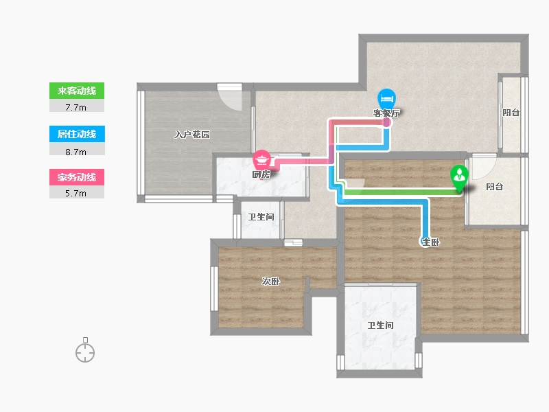 广东省-深圳市-花半里花园-86.85-户型库-动静线