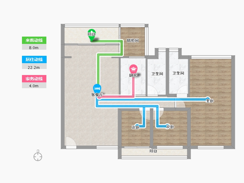 广东省-深圳市-锦绣东方（B区）-93.42-户型库-动静线