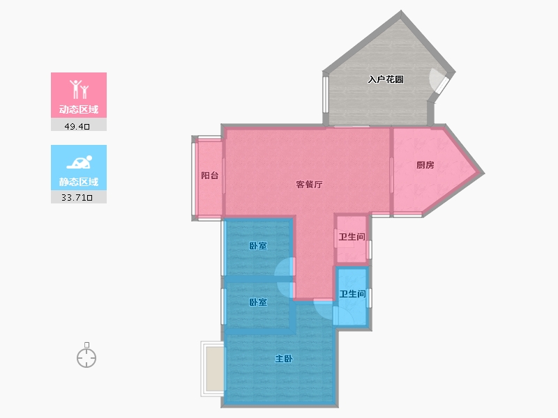 广东省-深圳市-电力花园(一期)-89.33-户型库-动静分区