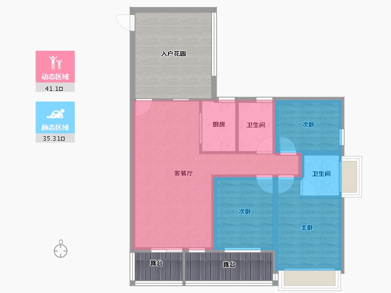 广东省-深圳市-壹克拉-92.77-户型库-动静分区