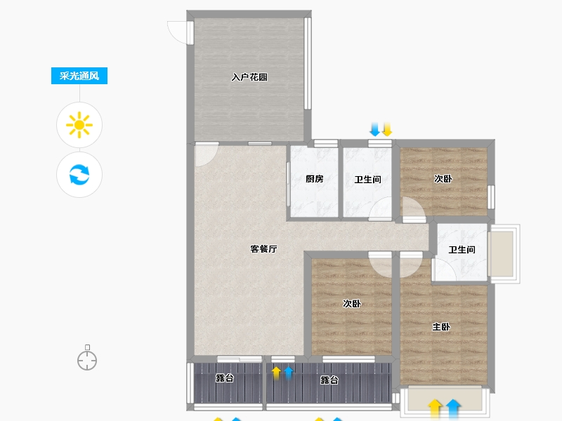 广东省-深圳市-壹克拉-92.77-户型库-采光通风