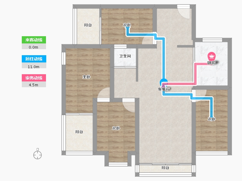 广东省-深圳市-南光城市花园-84.23-户型库-动静线