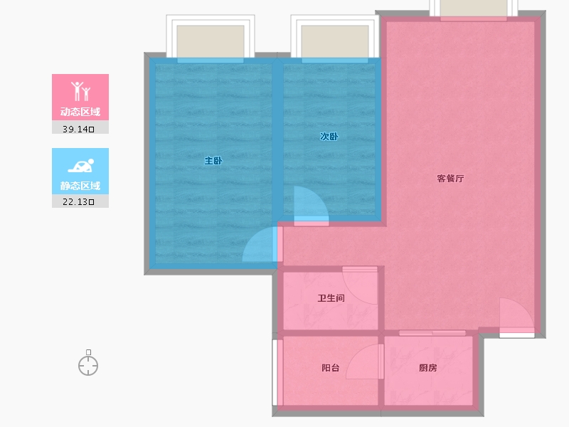 广东省-深圳市-百富大厦-54.47-户型库-动静分区