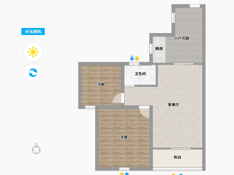 广东省-深圳市-名居绿海名居-74.66-户型库-采光通风