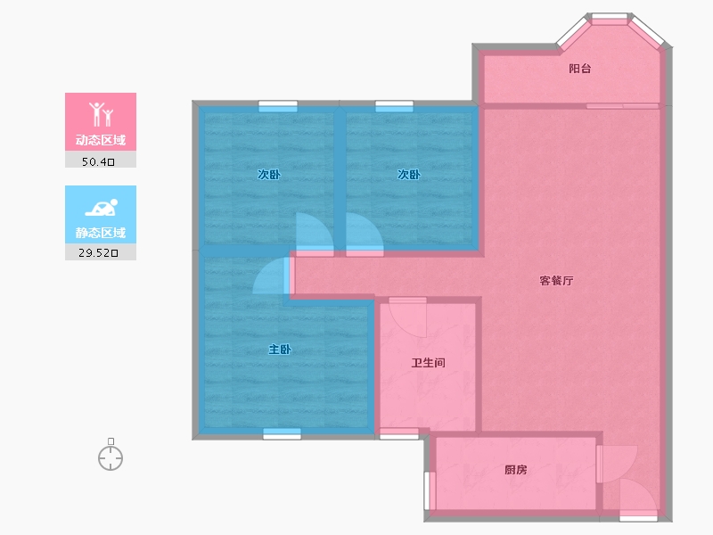 广东省-深圳市-常兴路2号小区-70.81-户型库-动静分区