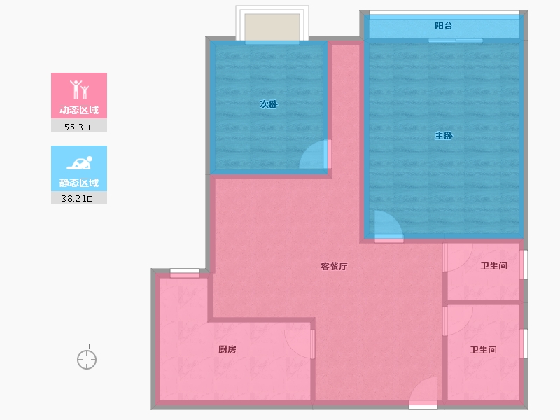 广东省-深圳市-南景苑大厦-83.80-户型库-动静分区