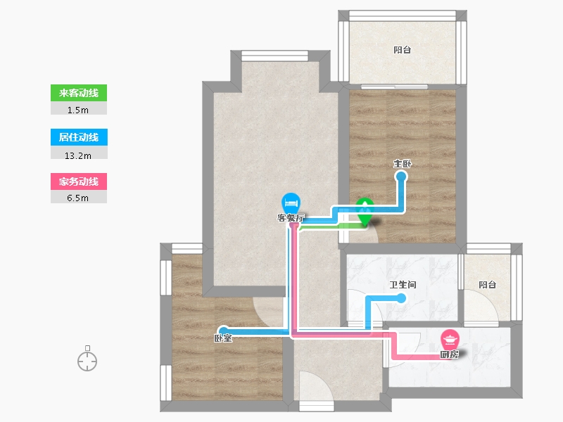 广东省-深圳市-鼎太风华(七期)-46.58-户型库-动静线