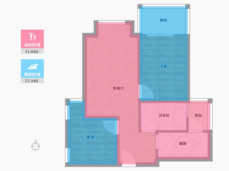 广东省-深圳市-鼎太风华(七期)-46.58-户型库-动静分区