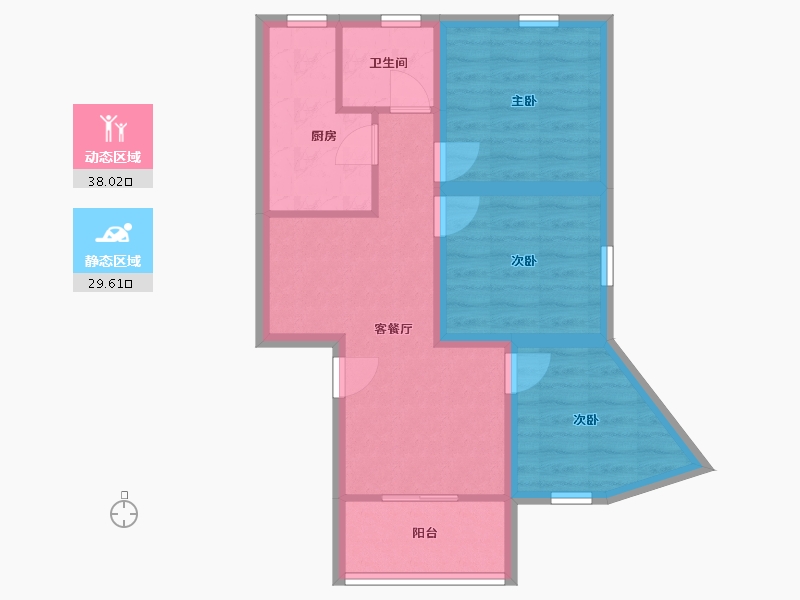 广东省-深圳市-岭下花园(公寓住宅)-59.37-户型库-动静分区