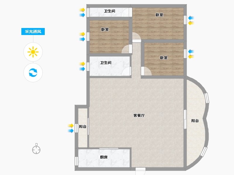 广东省-深圳市-万科金色领域-99.31-户型库-采光通风