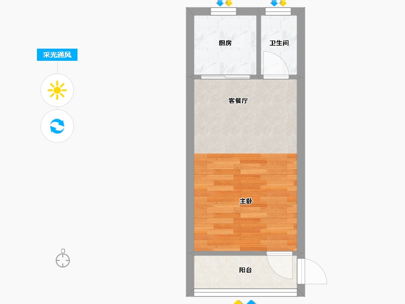 广东省-深圳市-桃苑小区-26.00-户型库-采光通风