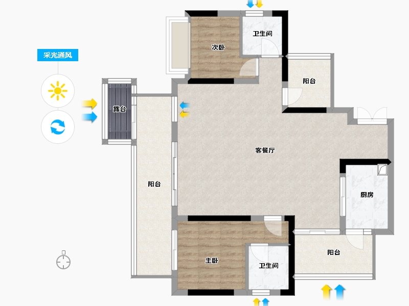 贵州省-贵阳市-阅山湖-95.20-户型库-采光通风