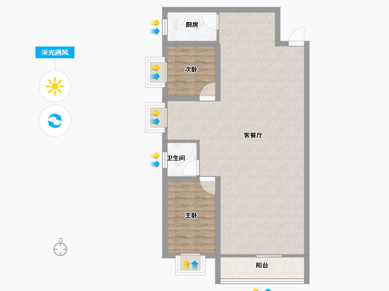 广东省-深圳市-西丽蓝天-81.78-户型库-采光通风