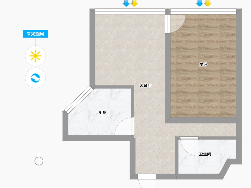 广东省-深圳市-马家龙方卉园-39.93-户型库-采光通风