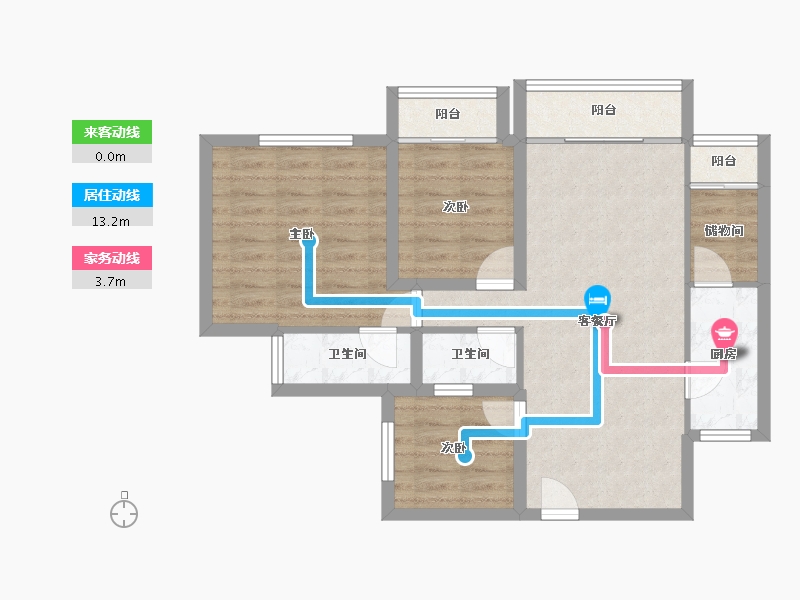 广东省-深圳市-南光城市花园-73.56-户型库-动静线