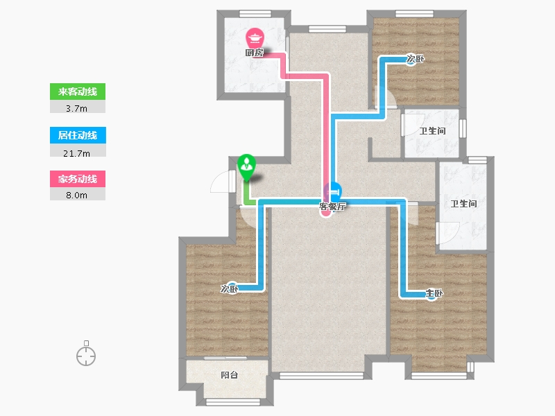 河北省-石家庄市-中景香颂-109.60-户型库-动静线