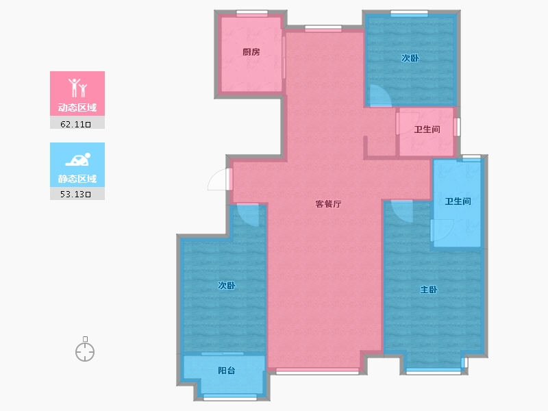 河北省-石家庄市-中景香颂-109.60-户型库-动静分区