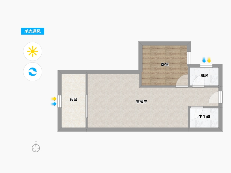 广东省-深圳市-向南瑞峰花园-41.05-户型库-采光通风