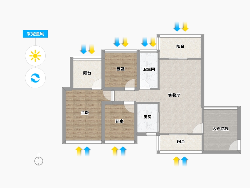 广东省-深圳市-流塘阳光-81.38-户型库-采光通风