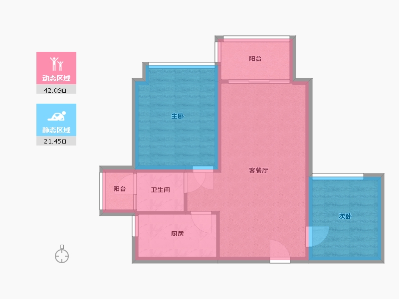 广东省-深圳市-佳华领汇广场-56.53-户型库-动静分区