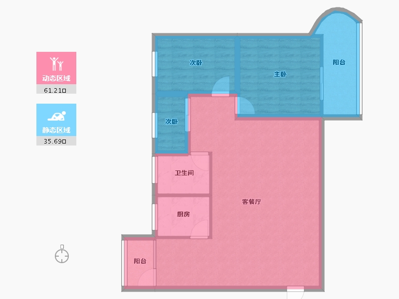 广东省-深圳市-建兴楼-87.66-户型库-动静分区