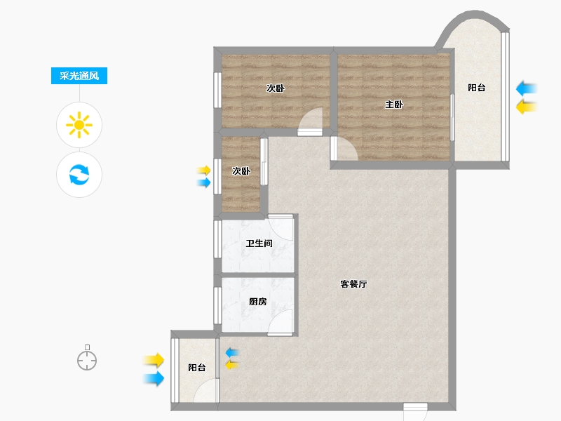 广东省-深圳市-建兴楼-87.66-户型库-采光通风