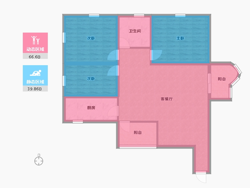 广东省-深圳市-东方海雅居-95.40-户型库-动静分区