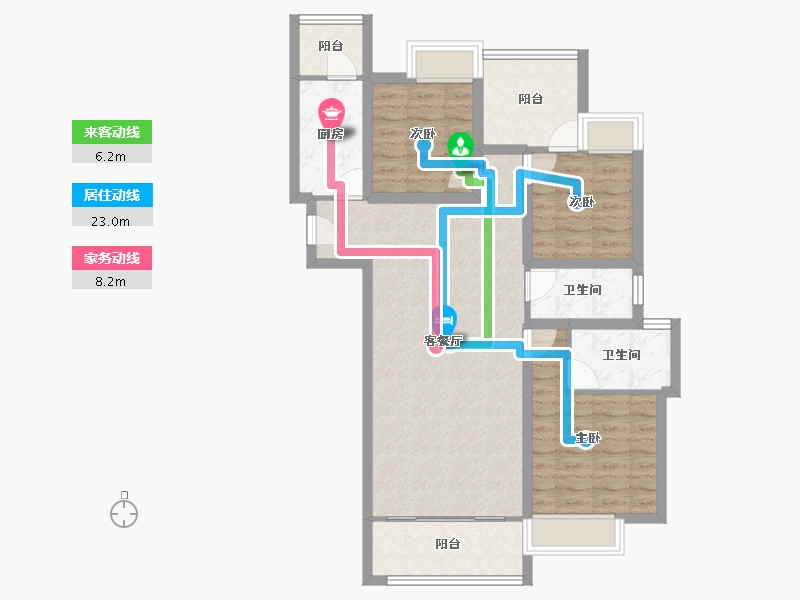 广东省-深圳市-华侨城四海云亭-91.70-户型库-动静线