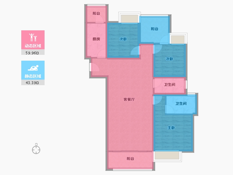 广东省-深圳市-华侨城四海云亭-91.70-户型库-动静分区