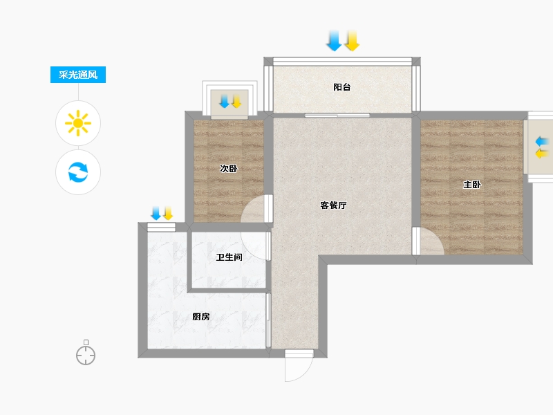 广东省-深圳市-鼎太风华(七期)-51.12-户型库-采光通风