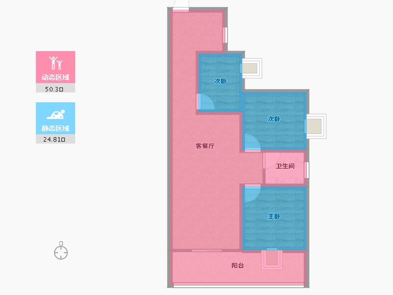 广东省-深圳市-碧海富通城三期-65.81-户型库-动静分区