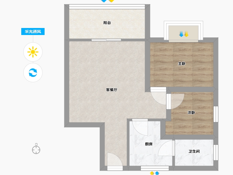 广东省-深圳市-中润大厦-45.22-户型库-采光通风