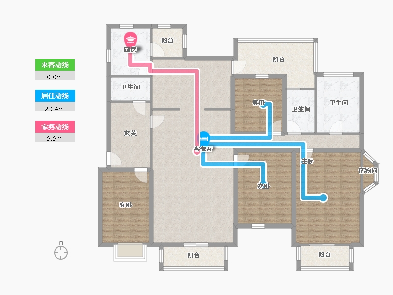 广东省-深圳市-锦绣花园四期-171.29-户型库-动静线