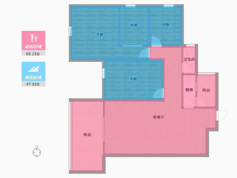 广东省-深圳市-鸿景园-102.46-户型库-动静分区