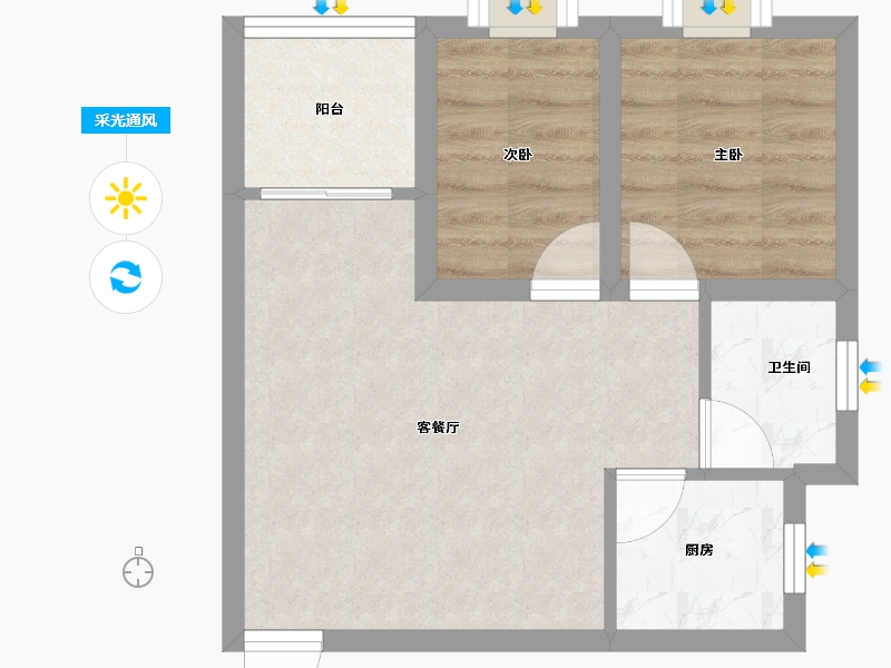 广东省-深圳市-汇宾广场-42.14-户型库-采光通风