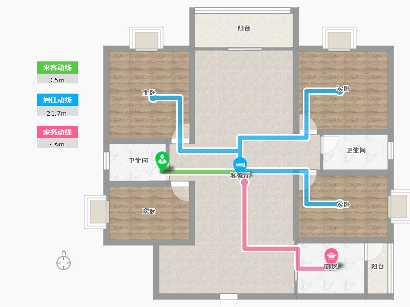 广东省-深圳市-金泓凯旋城-127.07-户型库-动静线