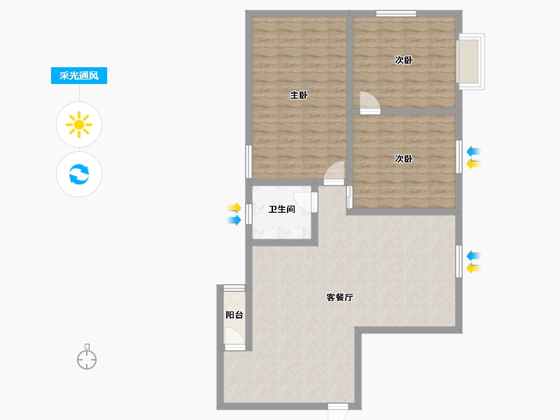 广东省-深圳市-东江豪苑-102.48-户型库-采光通风