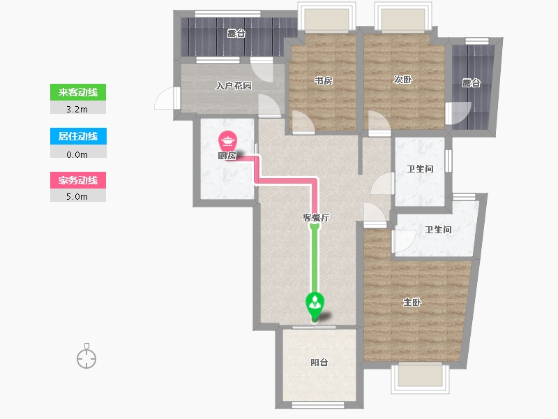 广东省-深圳市-君逸世家花园-92.95-户型库-动静线