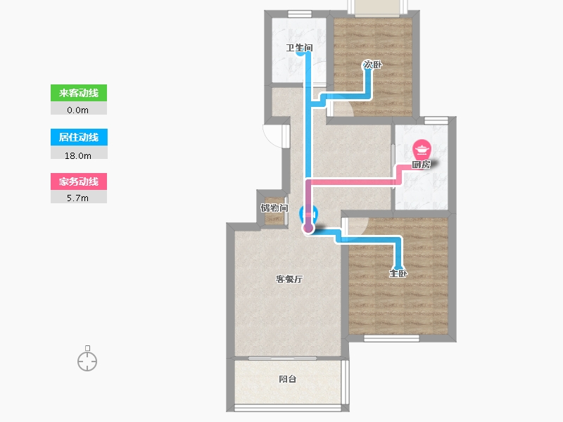 广东省-深圳市-万富人家一期（天欣花园一期）-65.32-户型库-动静线